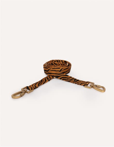 Dogguo Zebra Leash - Hondenriem - 250x2.5 cm Roest Zwart M