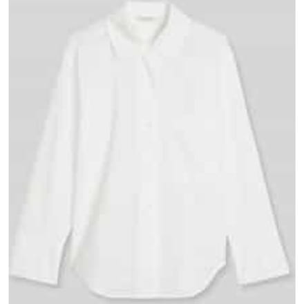 relaxed fit blouse van puur katoen met detail op de rug