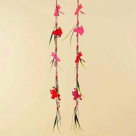 hanger kikker libelle set van 4 stuks