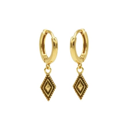 Karma hinged hoops symbool dots line diamond gold M2492HIN