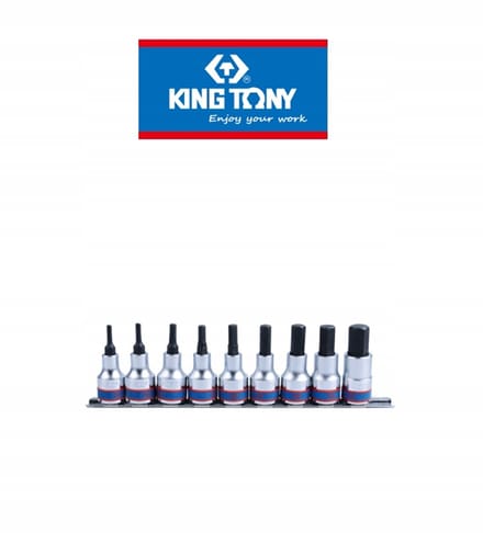 King Tony 1/2" HEX-dopsleutelset (9-delig, 3-14 mm)