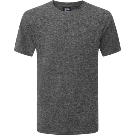 Lonsdale Effen polyester T-shirt voor heren (Zwart gemêleerd)