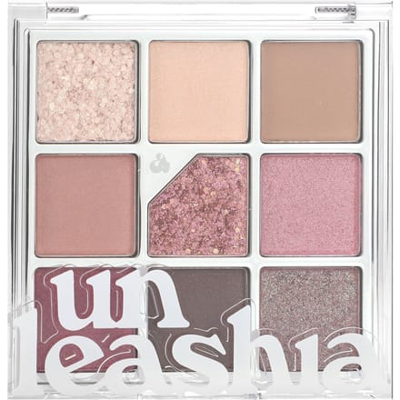 Unleashia, glittertas en oogschaduwpalet, 5e plaats Dusty Rose, 0,233oz beige