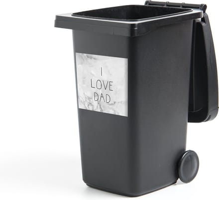 Container sticker Vaderdag - Spreuken - I love dad - Quotes - 40x40 cm - Kliko sticker