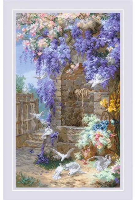 Borduurpakket Lente naar het schilderij van E. Bidou