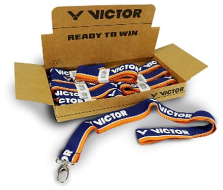 Victor keycord / lanyard - blauw / oranje - 1stuks