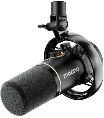MAONO PD200W - Draadloze Podcast Microfoon - USB & XLR - Dynamische Microfoon - RGB - Noise Cancelling - Streaming & Podcast - Zwart