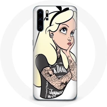 Coque pour Huawei P30 Alice Princesse tatouée
