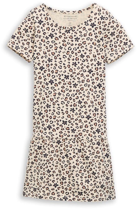 Tom Tailor - Minijurk met luipaardprint - Maat 92/98 - small leopard print