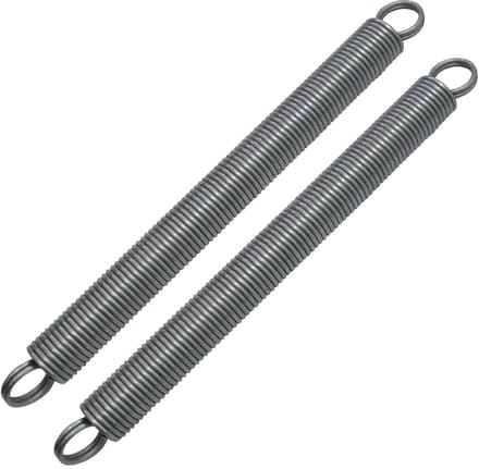Set van 2 Trekveren Dubbele Haak - RVS Spiraalveren 102mm Lengte