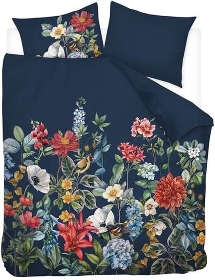 Snoozing Floran Dekbedovertrek - Extra breed - 260x200/220 cm - Blauw