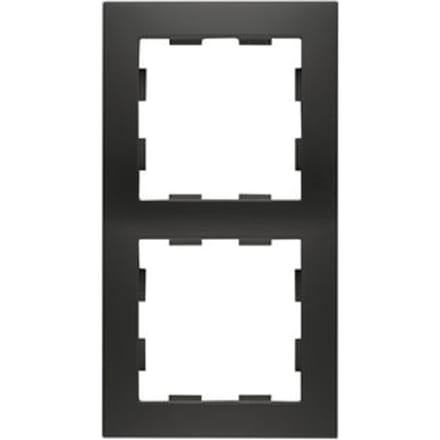 Peha Badora 2-Gang Afdekking Frame Matt Zwart - 00276752