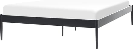 VAURS - Tweepersoonsbed - Zwart - 140 x 200 cm - Staal