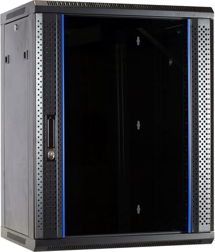 DSIT 15U wandkast met glazen deur 600x450x770mm (BxDxH) - serverbehuizing - serverrack - serverkast - 19 inch