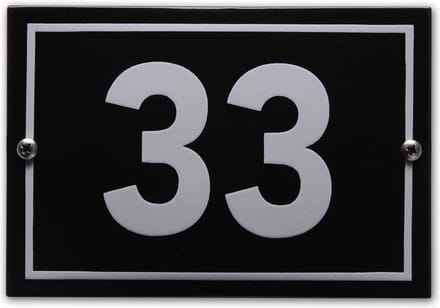 Huisnummer model Phil nr. 33