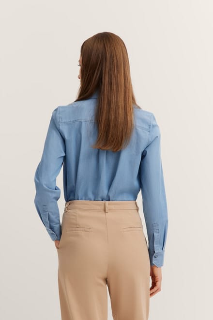 Bugatti Damen Stretch katoenen overhemd blouse