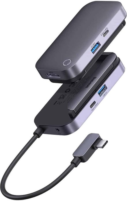 Universele - USB - HUB voor tablet/smartphone 6in1 USB-C Baseus PadJoy - donkergrijs