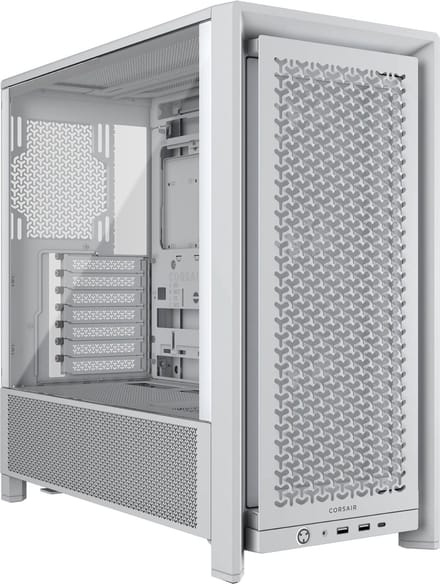 CORSAIR FRAME 4000D RS - Midtowermodel ATX - Gehard Glas - Wit - 3x RS120 fans