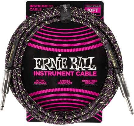 Ernie Ball 6427 Braided Purple Python instrumentkabel 3 meter