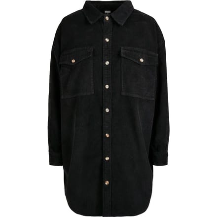 Urban Classics - Long Corduroy Blouse - S - Zwart
