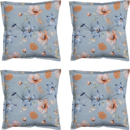 Madison - Zitkussen Florina blue - Ca. 50x50 cm - Set van 4