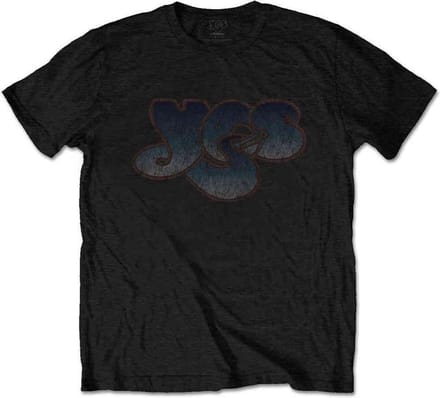 Yes Heren Tshirt -L- Vintage Logo Zwart