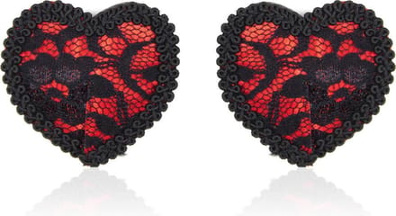 Banoch - Boudoir Heart Lace - Tepelversiering - Rood - tepelplakkers