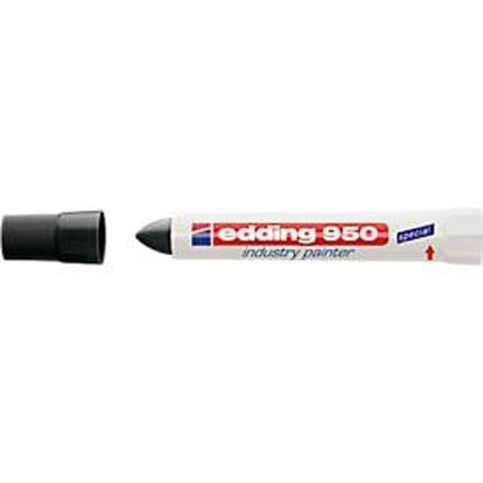 Edding - Viltstift edding 950 pastamarker rond zwart 10mm | 10 stuks