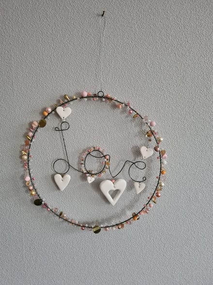 krans/hanger liefde van posiwio roze-goud krans love-25 cm-