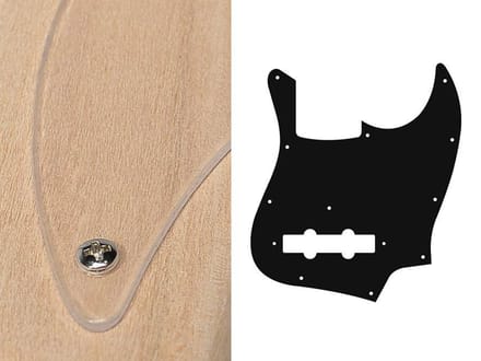 Boston JB-110-TR pickguard, Jocker bass, standard, 1 ply, transparent