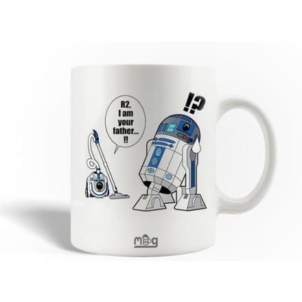 Mug en Céramique - Doctor Who - R2D2 et Dalek - 30cl - Compatible lave-vaisselle - Blanc