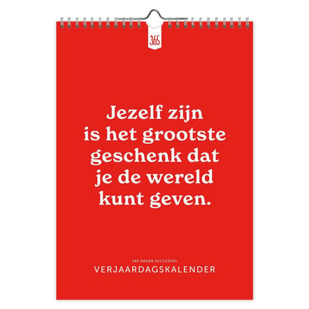 365 dagen succesvol A4 verjaardagskalender