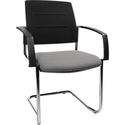 Sledestoel SSI Proline Visit P2 - ergonomisch - rug polyester zwart - grijs - Schäfer Shop Select