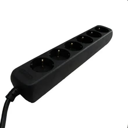 Tafelcontactdoos 6V + RA 3 meter 3x1.5mm2 zwart