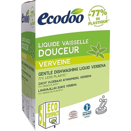 Ecodoo Afwasmiddel vloeibaar zacht verbena bio navul 5 Liter