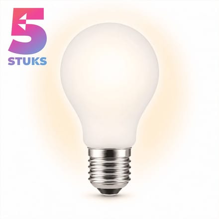 5x Peertje Spaarlamp E27 - 5W - Warm Wit Licht (2700K) - 150 lm - 10 jaar - Niet Dimbaar