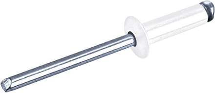 1000x Laknagels 4x8mm Plat Kop RAL 9010 Wit - Aluminium/Staal Blindklinknagels
