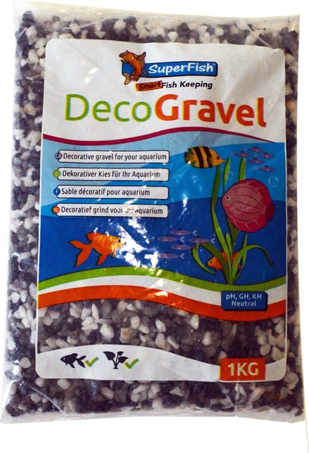SuperFish Deco Grind Mix Wit-Zwart-Grijs 1KG