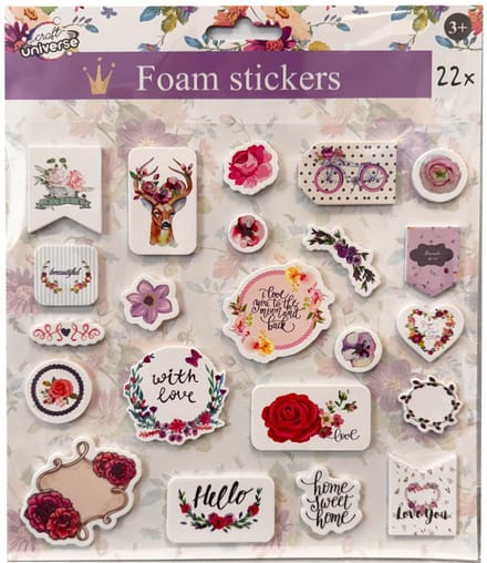 Colour Flowers schuimsticker 22 stukjes