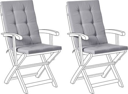MAUI PREMIUM - Tuinkussen set 2 stuks - Lichtgrijs - Polyester