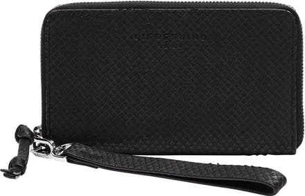 LIEBESKIND BERLIN Leren Kaarthoes TamorP Vivian Zip Around Wallet Black Zwart