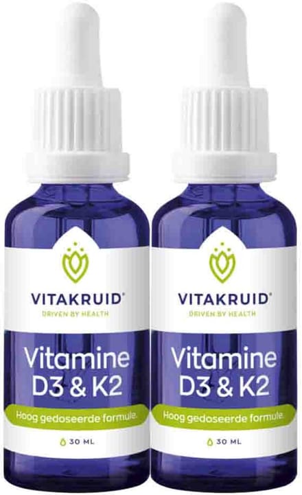 Vitakruid Vitamine D3&K2 - 2 x 30 ml - Voordeelverpakking