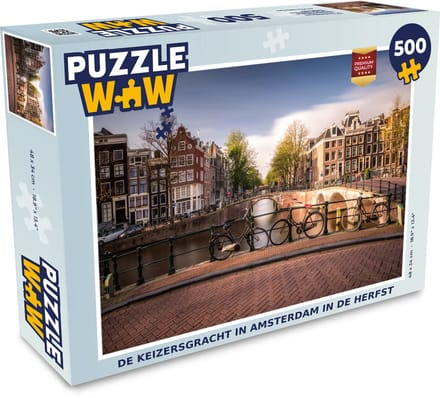 Puzzel De Keizersgracht in Amsterdam in de herfst - Legpuzzel - Puzzel 500 stukjes
