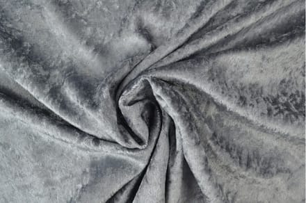 40 meter velours de panne - Donkergrijs - Crushed velvet - 150cm breed