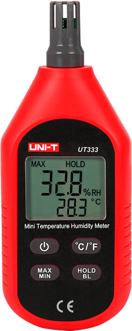 UNI-T UT333 luchtvochtigheids- en temperatuurmeter met groot LCD display