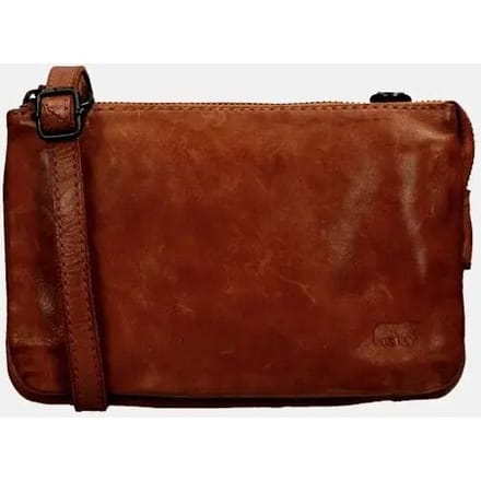 Bear Design Umi 2 Leren Schoudertas / Clutch / Crossbodytas - Cognac