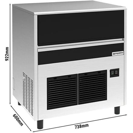 GGM Gastro Eiswürfelbereiter - Zylinder - 67 kg/24 h - inkl. Ablaufpumpe