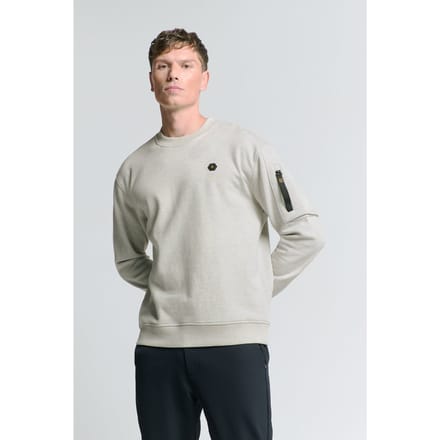 No Excess Sweater Crewneck Melange Chalk Größe: M | Pullover Outlet | Herren