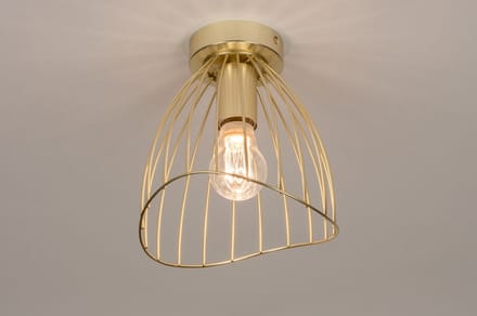 Lumidora Plafondlamp 74327 - Plafonniere - FABRIANO - E27 - Goud - Messing (kleur) - Metaal - ⌀ 20 cm