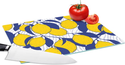 Glazen Snijplank - 28x20 - Citroen - Zebra - Fruit - Patronen - Snijplanken Glas